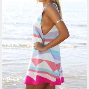 NWT SABO SKIRT Knit Dress Women's US 2 XS Multicolor Mini Beach Vacation Boho